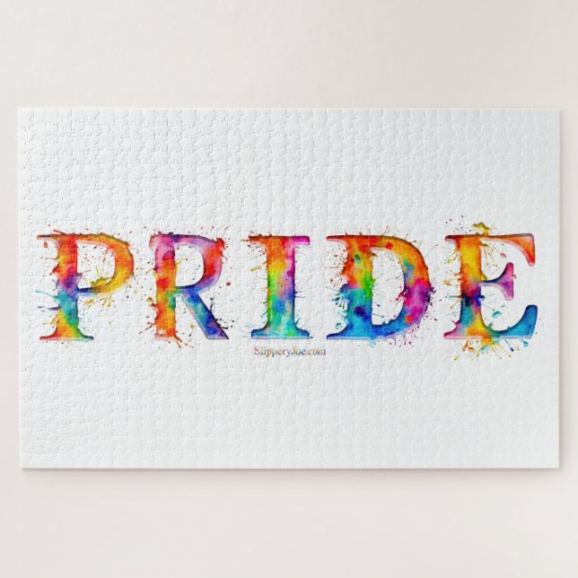 SlipperyJoe's colourful creative Pride-themed text Jigsaw Puzzle (Horizontal)