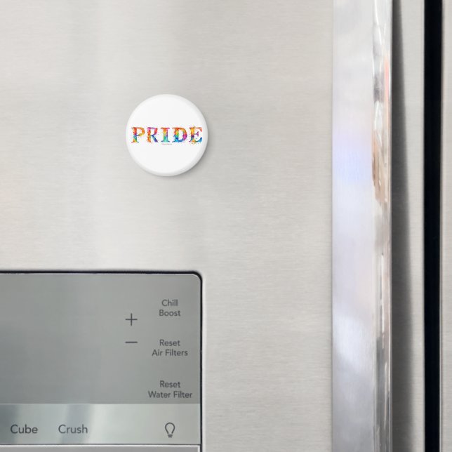 SlipperyJoe's colourful creative Pride-themed text Magnet (In Situ (Fridge))