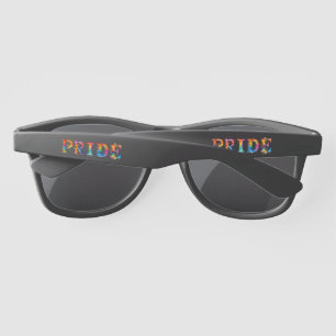 SlipperyJoe's colourful creative Pride-themed text Sunglasses