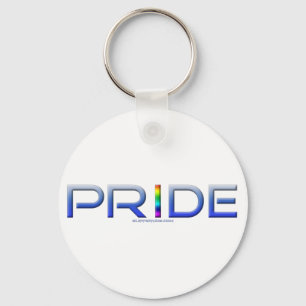 SlipperyJoe's Colourful Pride word gay pride gifts Key Ring