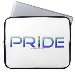 SlipperyJoe's Colourful Pride word gay pride gifts Laptop Sleeve