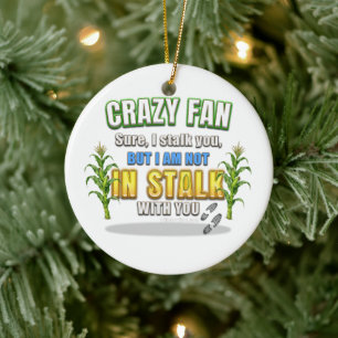 SlipperyJoe's corn stalks follow someone crazy fan Ceramic Tree Decoration