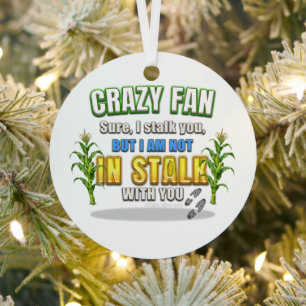 SlipperyJoe's corn stalks follow someone crazy fan Metal Tree Decoration