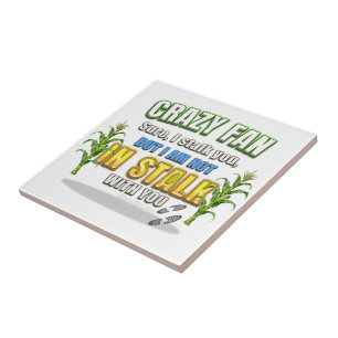SlipperyJoe's corn stalks follow someone crazy fan Tile