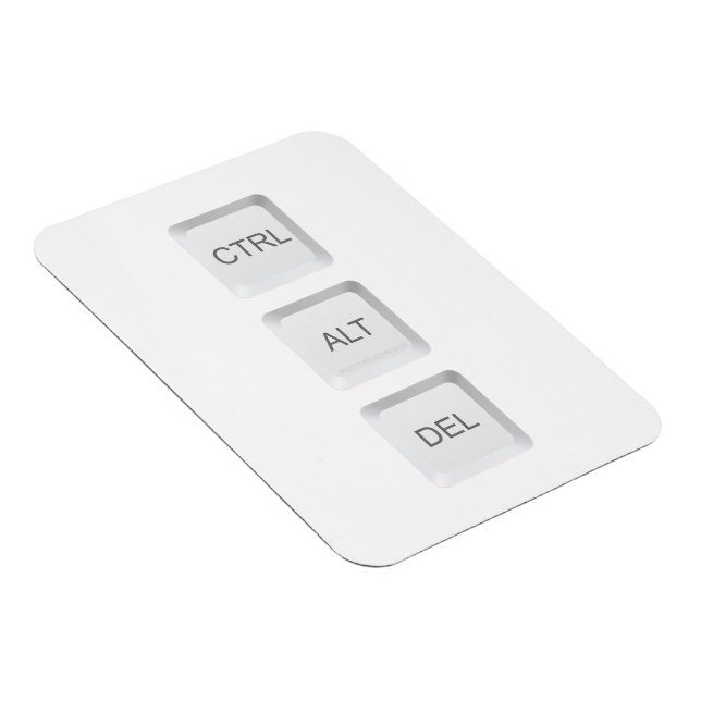 SlipperyJoe's CTRL ALT DEL computer keyboard butto Magnet (Right Side)