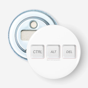 SlipperyJoe's CTRL ALT DEL keyboard buttons geek h Bottle Opener