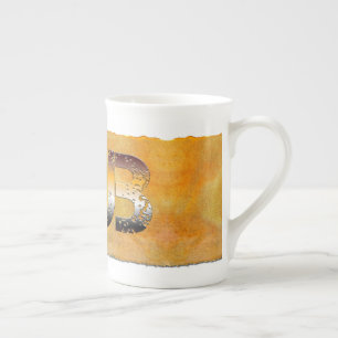 SlipperyJoe's cub bear word orange-brown tones pro Bone China Mug