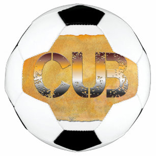 SlipperyJoe's cub bear word orange-brown tones pro Soccer Ball