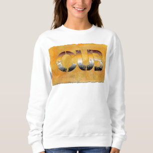 SlipperyJoe's cub bear words gold brown tan white  Sweatshirt