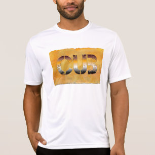 SlipperyJoe's cub bear words gold brown tan white  T-Shirt