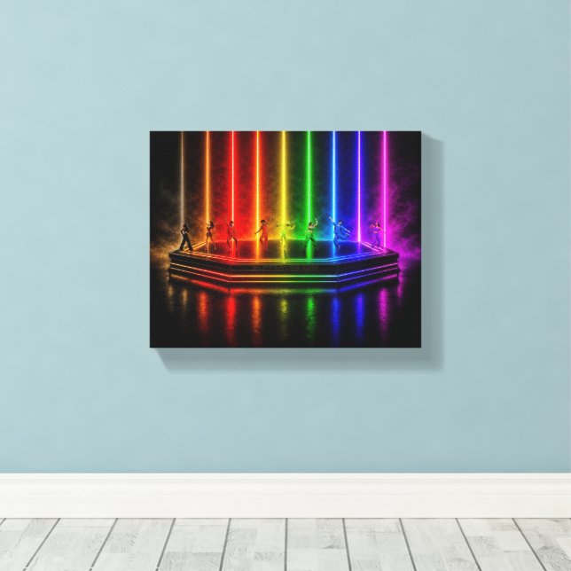 SlipperyJoe's dance performance celebrating Pride  Canvas Print (Insitu(Wood Floor))