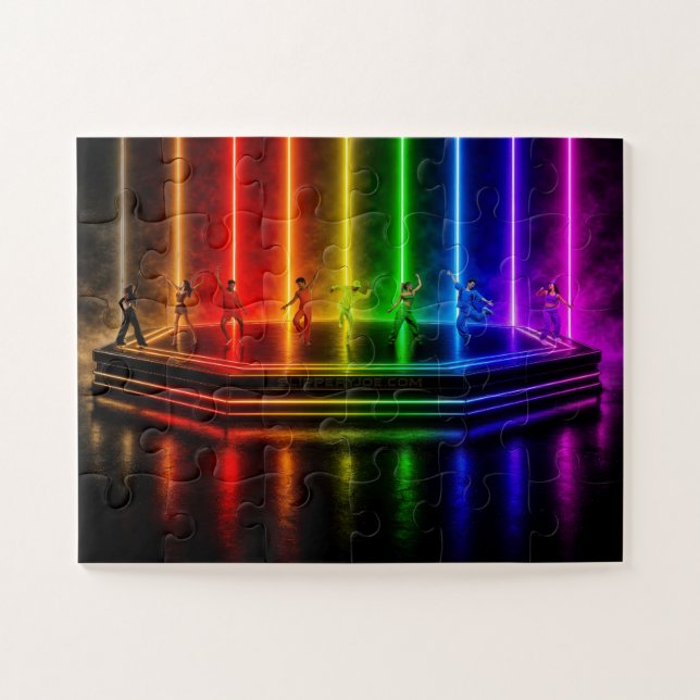 SlipperyJoe's dance performance celebrating Pride  Jigsaw Puzzle (Horizontal)