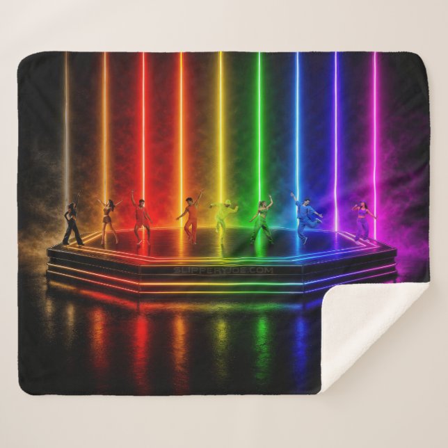 SlipperyJoe's dance performance celebrating Pride  Sherpa Blanket (Front (Horizontal))
