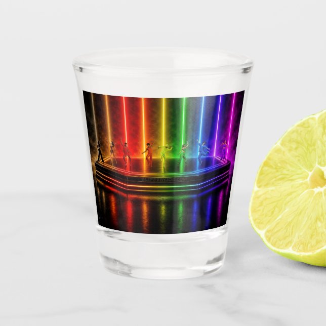 SlipperyJoe's dance performance celebrating Pride  Shot Glass (Front)