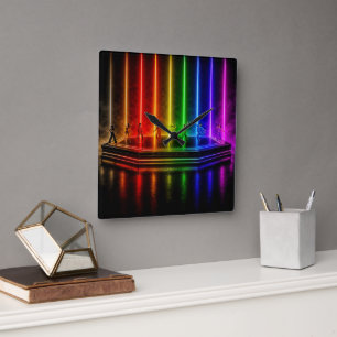SlipperyJoe's dance performance celebrating Pride  Square Wall Clock