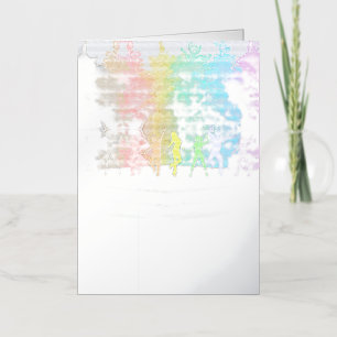 SlipperyJoe's Dancing Pride Shadows gay gifts art Foil Greeting Card