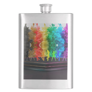 SlipperyJoe's  Dancing Pride Shadows gay gifts art Hip Flask