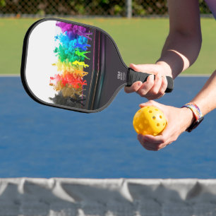 SlipperyJoe's  Dancing Pride Shadows gay gifts art Pickleball Paddle