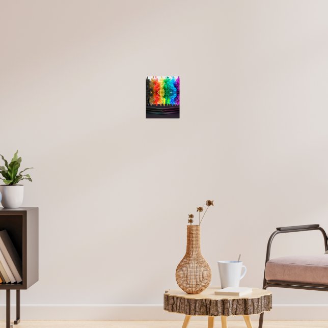 SlipperyJoe's  Dancing Pride Shadows gay gifts art Poster (Living Room 3)