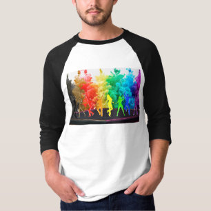 SlipperyJoe's Dancing Pride Shadows gay gifts art T-Shirt