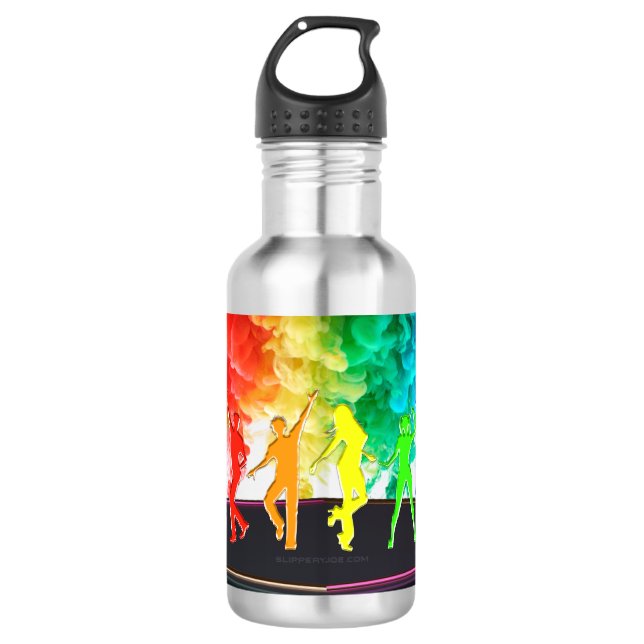 SlipperyJoe's Dancing Pride Shadows gay gifts arti 532 Ml Water Bottle (Front)