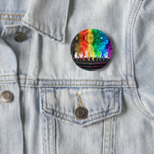 SlipperyJoe's Dancing Pride Shadows gay gifts arti 6 Cm Round Badge