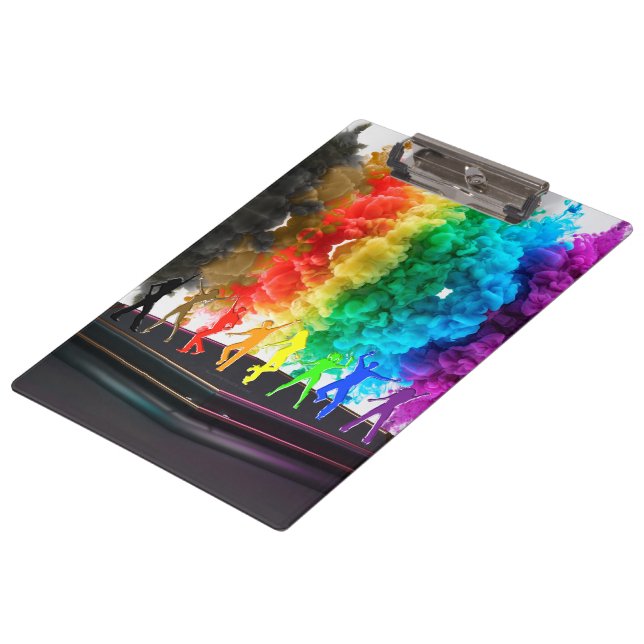 SlipperyJoe's Dancing Pride Shadows gay gifts arti Clipboard (Angled)