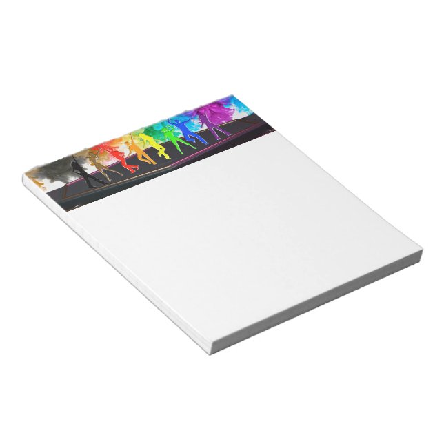SlipperyJoe's Dancing Pride Shadows gay gifts arti Notepad (Angled)