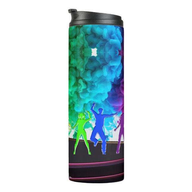 SlipperyJoe's Dancing Pride Shadows gay gifts arti Thermal Tumbler (Rotated Right)