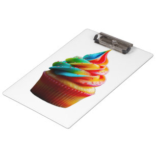 SlipperyJoe's dazzling rainbow cupcake swirled fro Clipboard