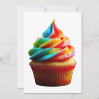 SlipperyJoe's dazzling rainbow cupcake swirled fro