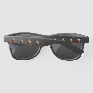 SlipperyJoe's dazzling rainbow cupcake swirled fro Sunglasses
