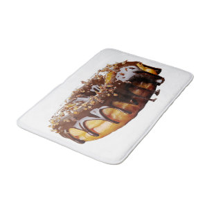 SlipperyJoe's decadent donut covered thick glossy  Bath Mat