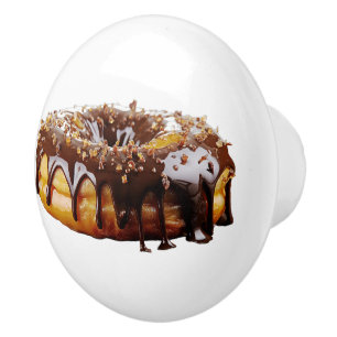 SlipperyJoe's decadent donut covered thick glossy  Ceramic Knob