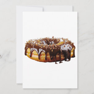 SlipperyJoe's decadent donut covered thick glossy  Holiday Card