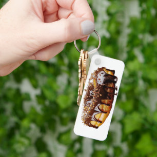 SlipperyJoe's decadent donut covered thick glossy Key Ring