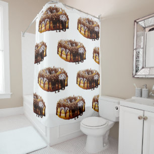 SlipperyJoe's decadent donut covered thick glossy  Shower Curtain
