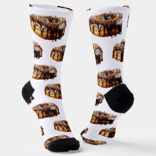 SlipperyJoe's decadent donut covered thick glossy  Socks