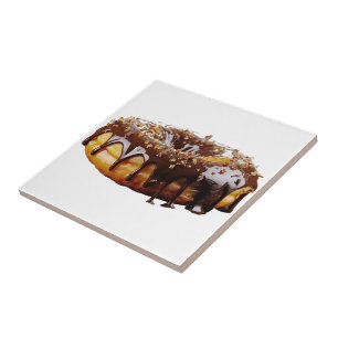 SlipperyJoe's decadent donut covered thick glossy Tile