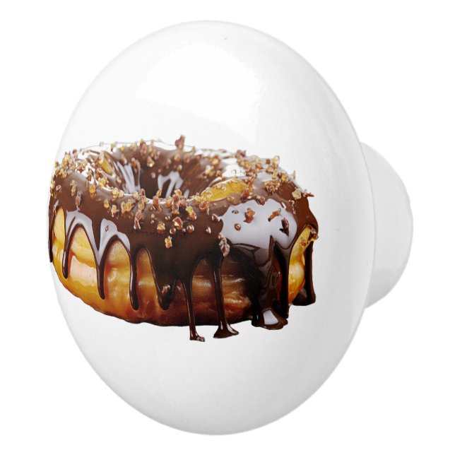SlipperyJoe's decadent doughnut covered thick glos Ceramic Knob (Right)