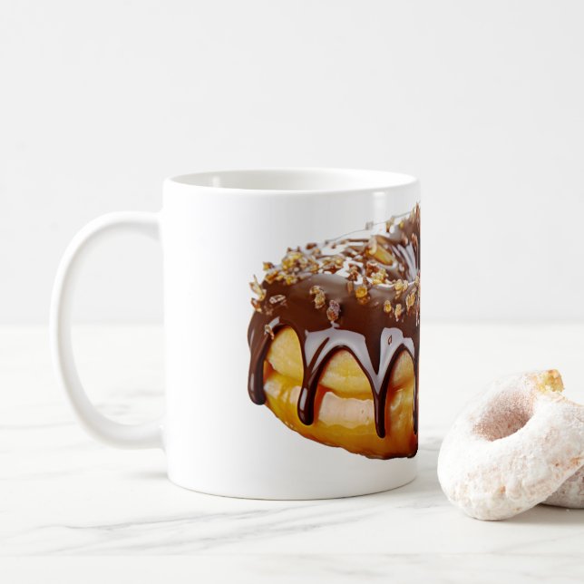 SlipperyJoe's decadent doughnut covered thick glos Coffee Mug (With Donut)