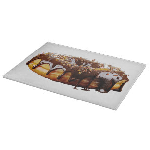 SlipperyJoe's decadent doughnut covered thick glos Cutting Board