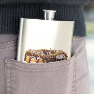 SlipperyJoe's decadent doughnut covered thick glos Hip Flask