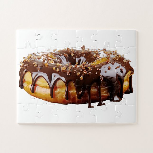 SlipperyJoe's decadent doughnut covered thick glos Jigsaw Puzzle (Horizontal)