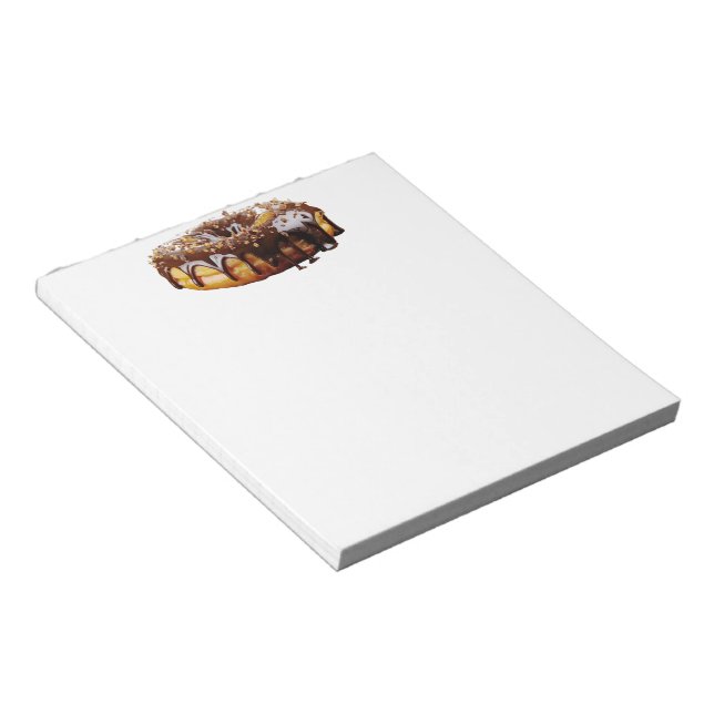 SlipperyJoe's decadent doughnut covered thick glos Notepad (Angled)