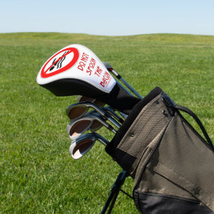 SlipperyJoe's Do Not Spoon Bacon red warning man s Golf Head Cover