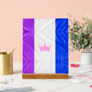 SlipperyJoe's drag culture pride flag purple spiri Acrylic Sign