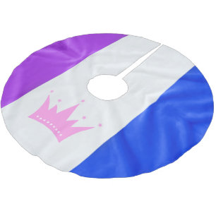 SlipperyJoe's drag culture pride flag purple spiri Brushed Polyester Tree Skirt