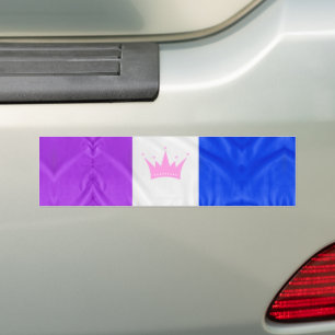 SlipperyJoe's drag culture pride flag purple spiri Bumper Sticker
