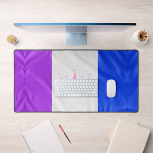 SlipperyJoe's drag culture pride flag purple spiri Desk Mat